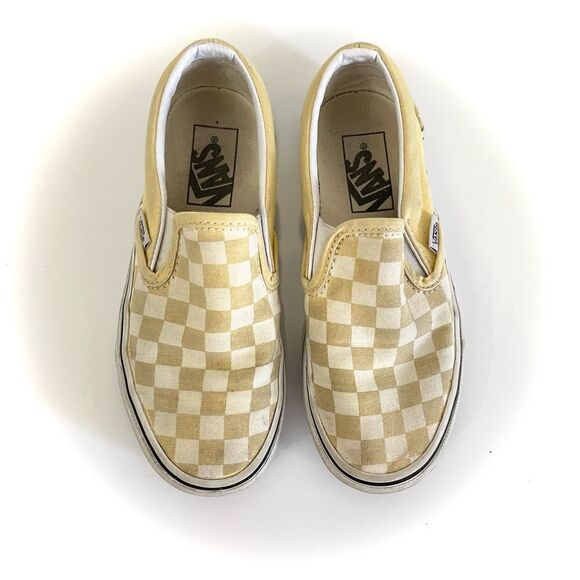 🚨4/$25 VANS Yellow Checker Board Slip-Ons Size 5 - Picture 2 of 8